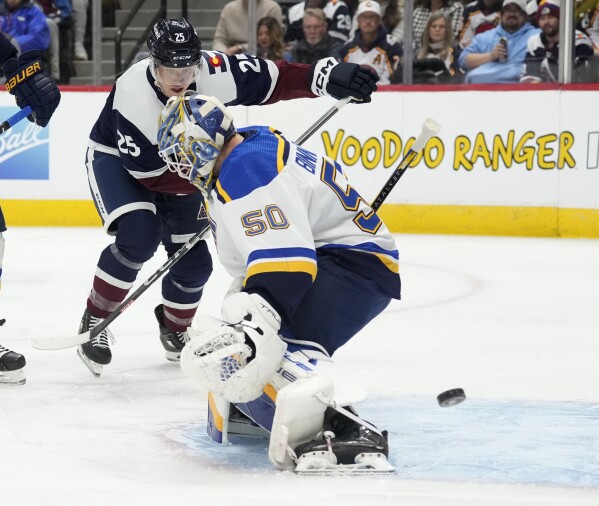 Schenn Buchnevich score 3 goals each as Blues beat Avalanche 8 2